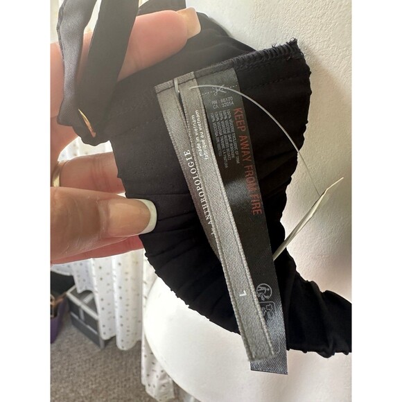 By Anthropologie NWT Gathered Elastic Back Adjustable Straps Satin Micro Bra L - Picture 8 of 8